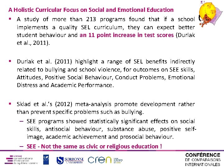 A Holistic Curricular Focus on Social and Emotional Education § A study of more
