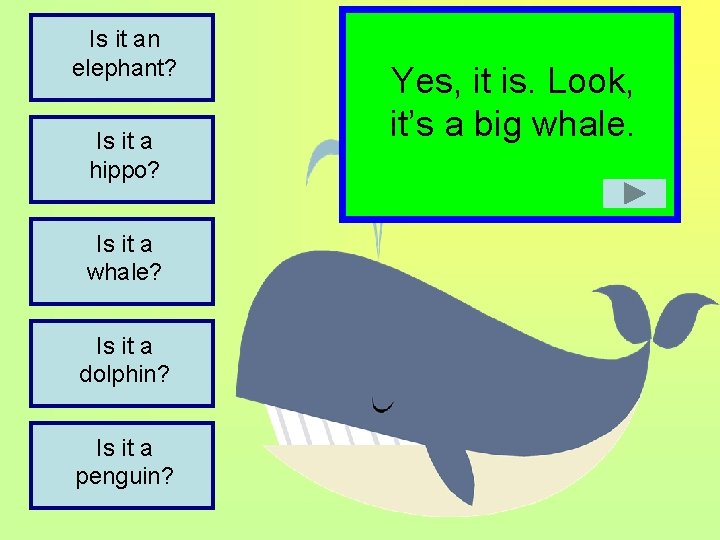 Is it an elephant? Is it a hippo? Is it a whale? Is it