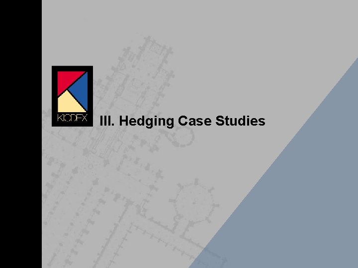 III. Hedging Case Studies 