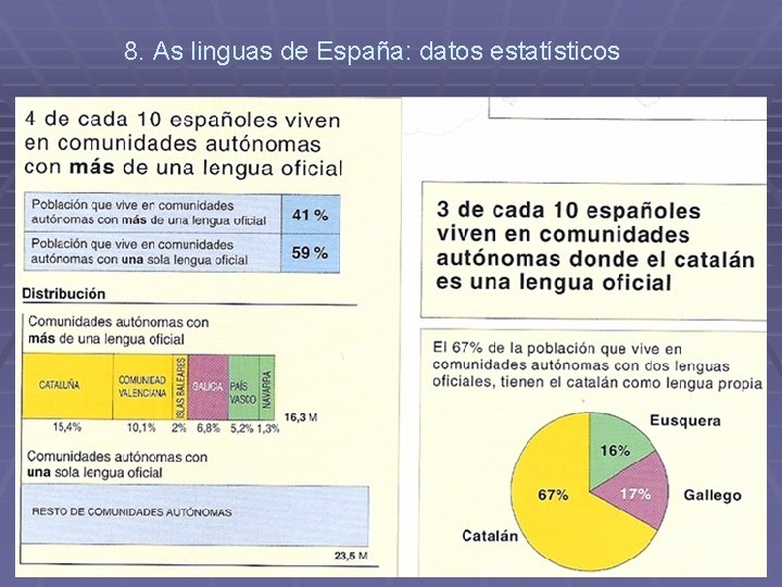 8. As linguas de España: datos estatísticos 