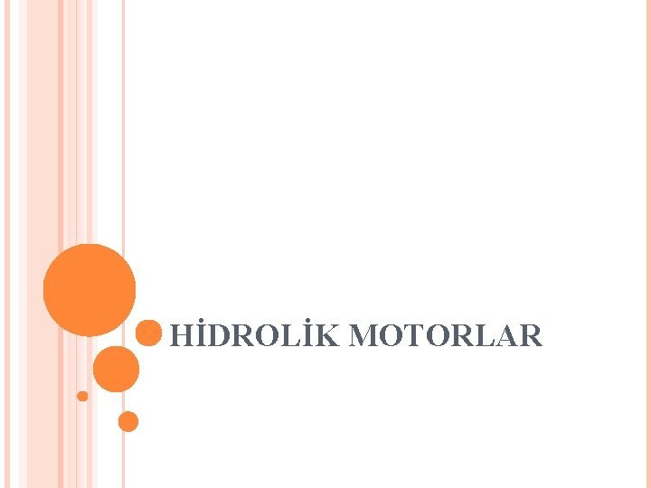 HİDROLİK MOTORLAR 