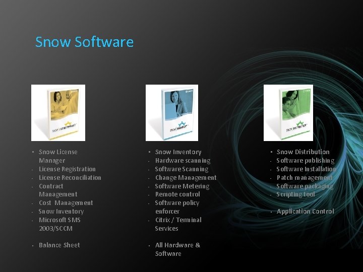 Snow Software • Snow License Manager - License Registration - License Reconciliation - Contract