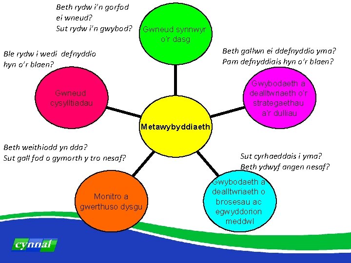 Beth rydw i’n gorfod ei wneud? Sut rydw i’n gwybod? Gwneud synnwyr o’r dasg