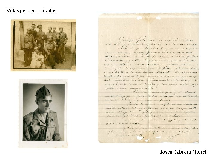Vidas per ser contadas Josep Cabrera Pitarch 