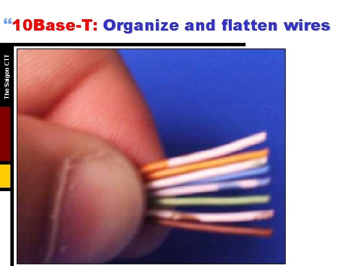 The Saigon CTT }10 Base-T: Organize and flatten wires The Saigon CTT }10 Base-T: Organize and flatten wires