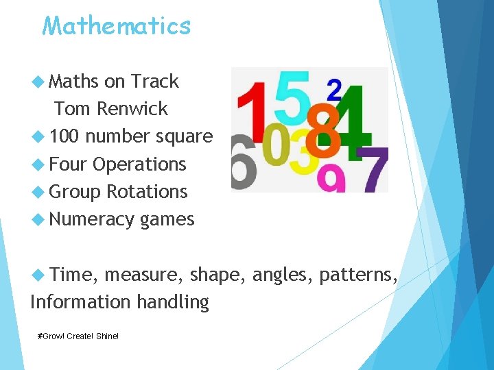 Mathematics Maths on Track Tom Renwick 100 number square Four Operations Group Rotations Numeracy