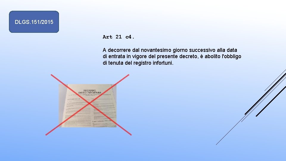 DLGS. 151/2015 Art 21 c 4. A decorrere dal novantesimo giorno successivo alla data