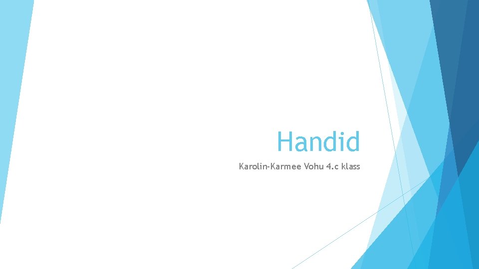 Handid Karolin-Karmee Vohu 4. c klass 