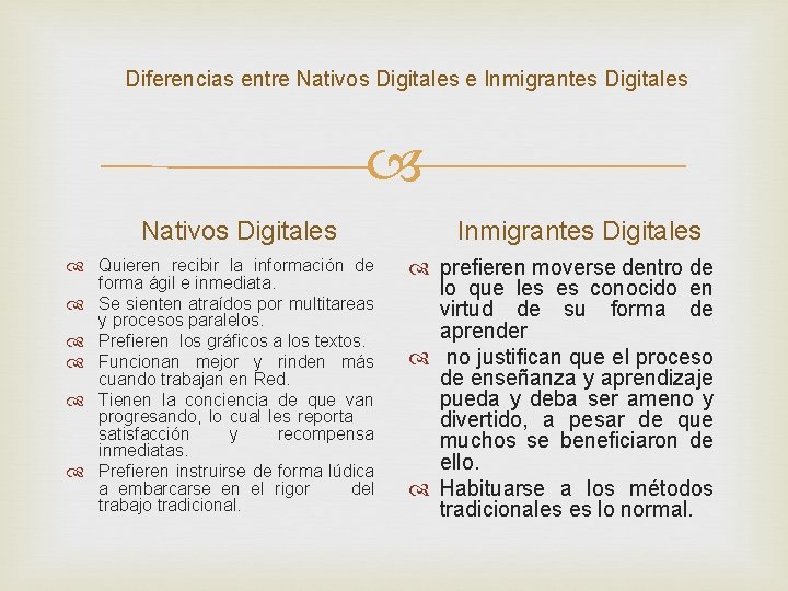 Diferencias entre Nativos Digitales e Inmigrantes Digitales Nativos Digitales Quieren recibir la información de Diferencias entre Nativos Digitales e Inmigrantes Digitales Nativos Digitales Quieren recibir la información de