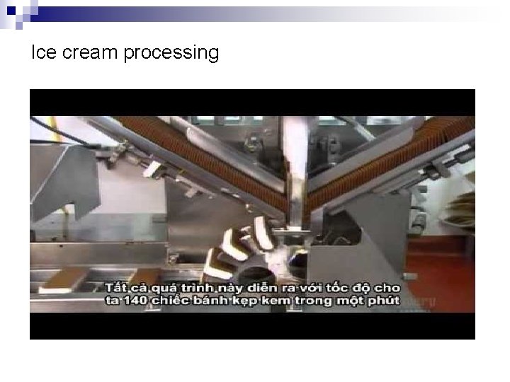 Ice cream processing Ice cream processing