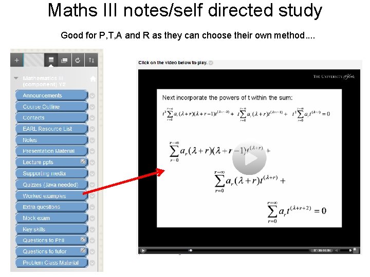 Maths III notes/self directed study Good for P, T, A and R as they