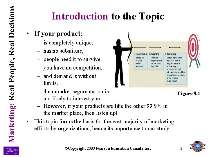 Marketing: Real People, Real Decisions Introduction to the Topic • If your product: –