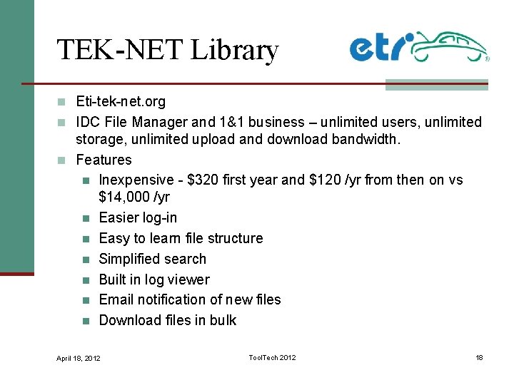 TEK-NET Library n Eti-tek-net. org n IDC File Manager and 1&1 business – unlimited