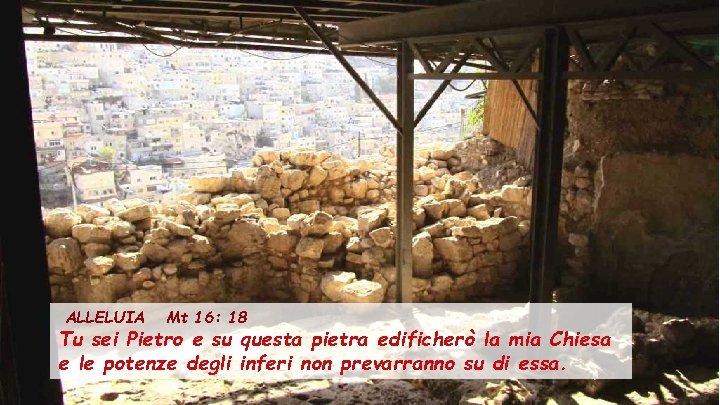 ALLELUIA Mt 16: 18 Tu sei Pietro e su questa pietra edificherò la mia