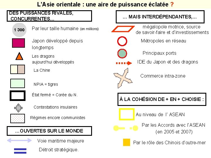 L’Asie orientale : une aire de puissance éclatée ? DES PUISSANCES RIVALES, CONCURRENTES… 1