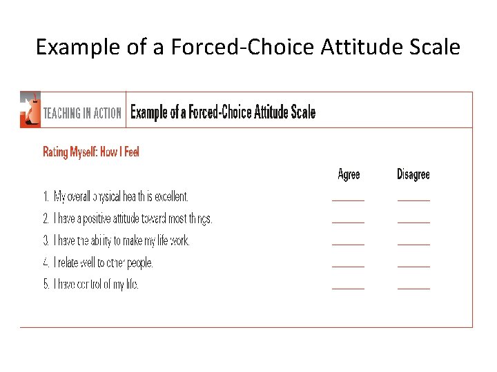 Example of a Forced-Choice Attitude Scale 