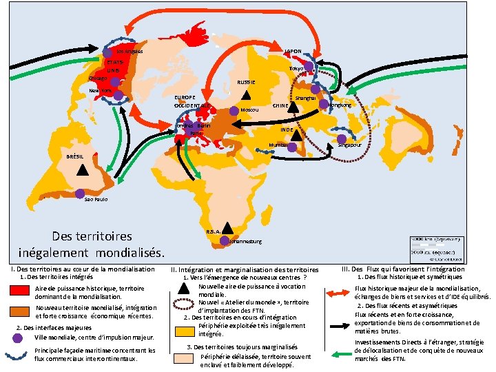 JAPON Los Angeles ETATSUNIS Tokyo Chicago New-York RUSSIE EUROPE OCCIDENTALE Shanghai Moscou Londres Berlin