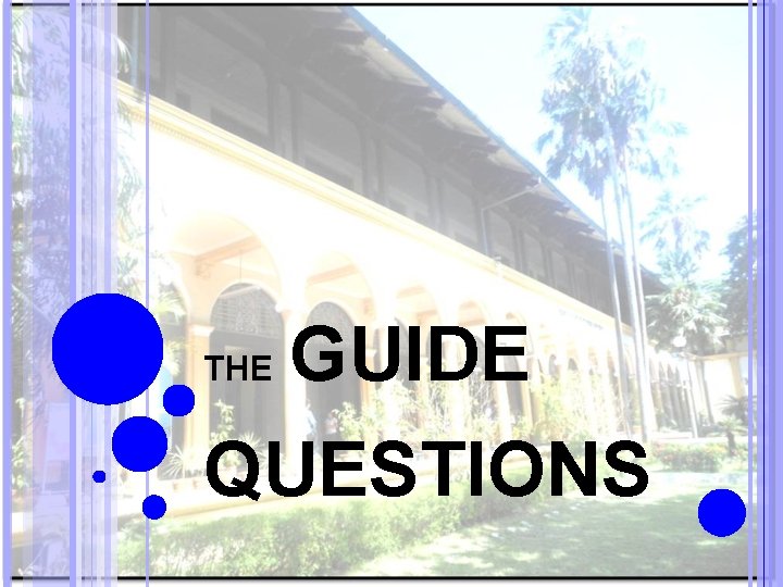 THE GUIDE QUESTIONS 