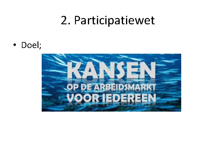 2. Participatiewet • Doel; 2. Participatiewet • Doel;