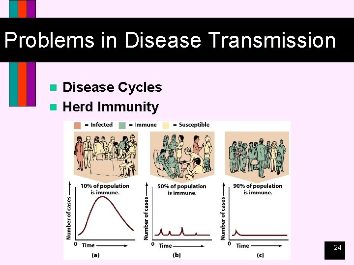 Problems in Disease Transmission Disease Cycles n Herd Immunity n 24 