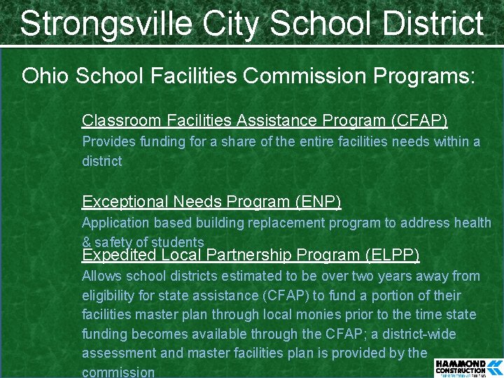 Strongsville City School District Facilities Utilization Advisory Committee