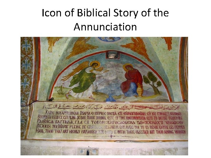 Icon of Biblical Story of the Annunciation 