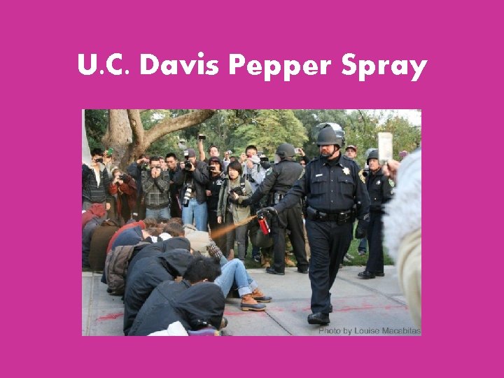 U. C. Davis Pepper Spray U. C. Davis Pepper Spray