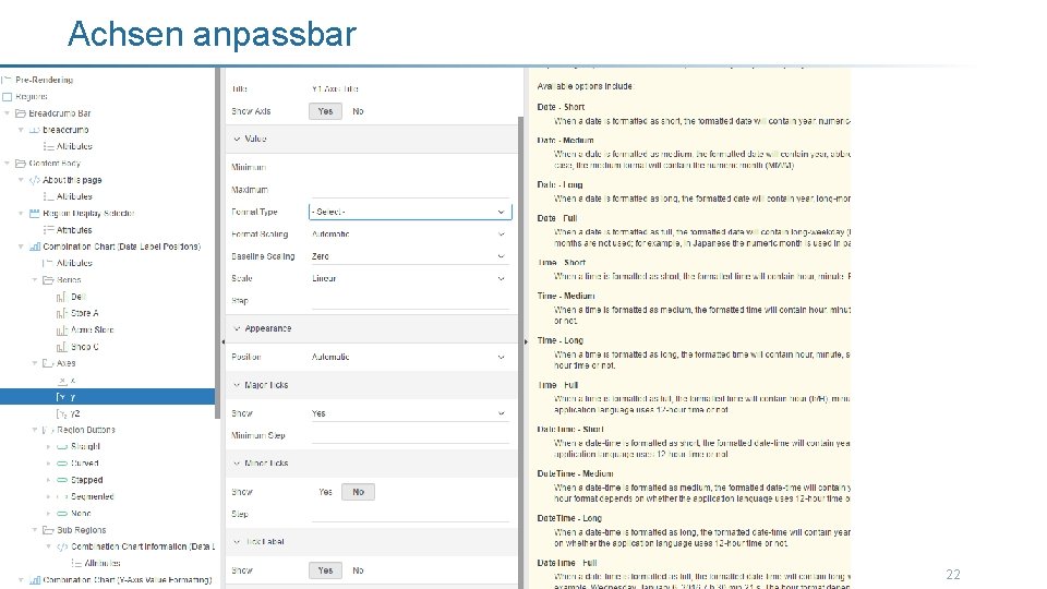 Achsen anpassbar 22 