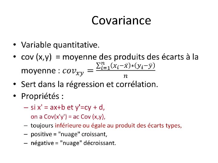 Covariance • 