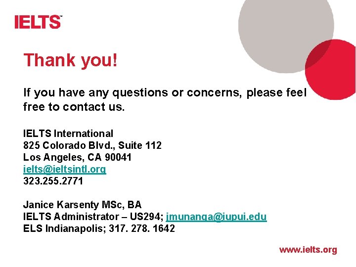 Thank you! If you have any questions or concerns, please feel free to contact