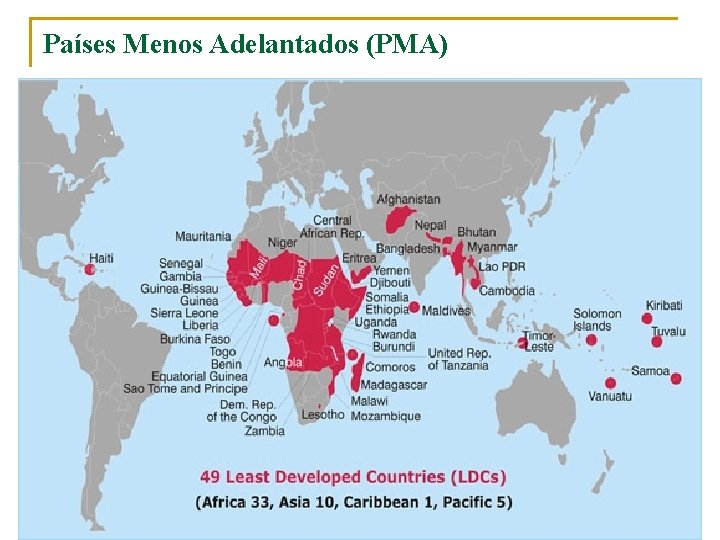 Países Menos Adelantados (PMA) 