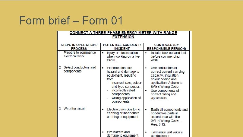 Form brief – Form 01 Form brief – Form 01