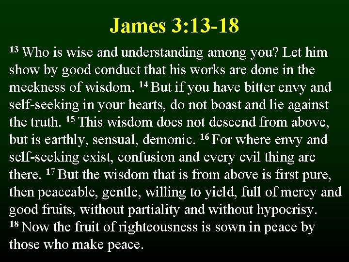 Who Is Wise Understanding James 3 13 18