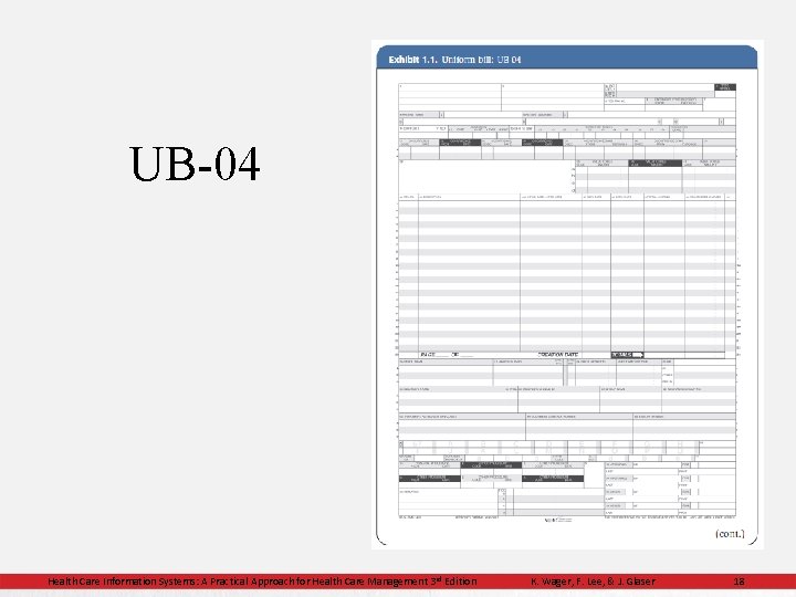 UB-04 Health Care Information Systems: A Practical Approach for Health Care Management 3 rd
