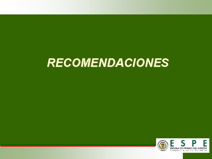 RECOMENDACIONES 