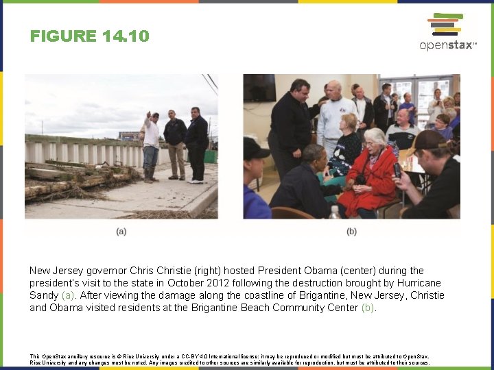 FIGURE 14. 10 New Jersey governor Christie (right) hosted President Obama (center) during the
