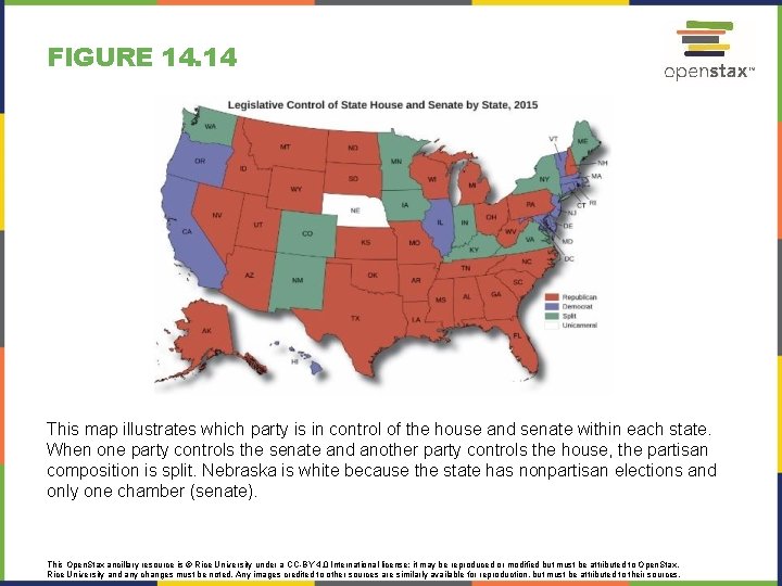 FIGURE 14. 14 This map illustrates which party is in control of the house