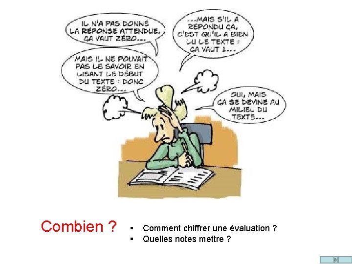 Pourquoi ? § Quel est le rôle de l’évaluation dans le processus d’apprentissage ?