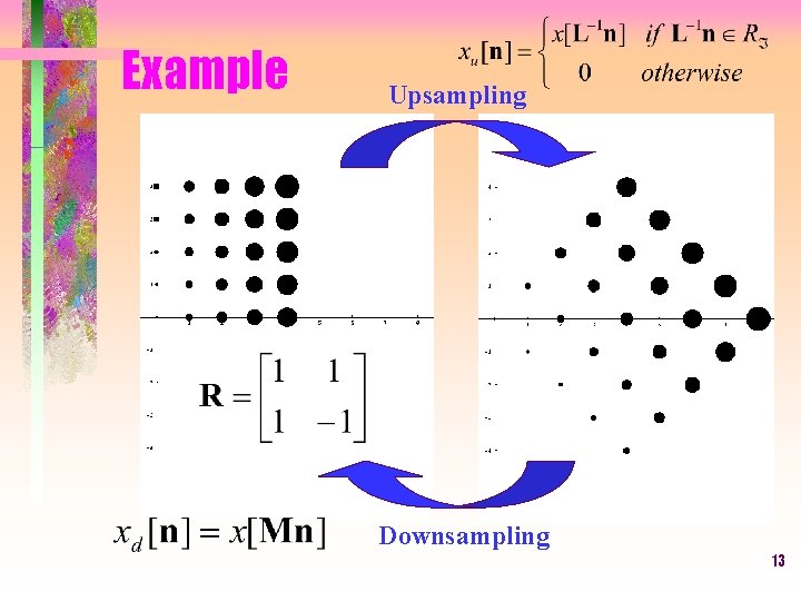 Example Upsampling Downsampling 13 