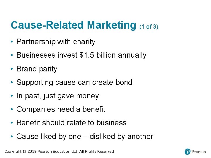 Cause-Related Marketing (1 of 3) • Partnership with charity • Businesses invest $1. 5 Cause-Related Marketing (1 of 3) • Partnership with charity • Businesses invest $1. 5