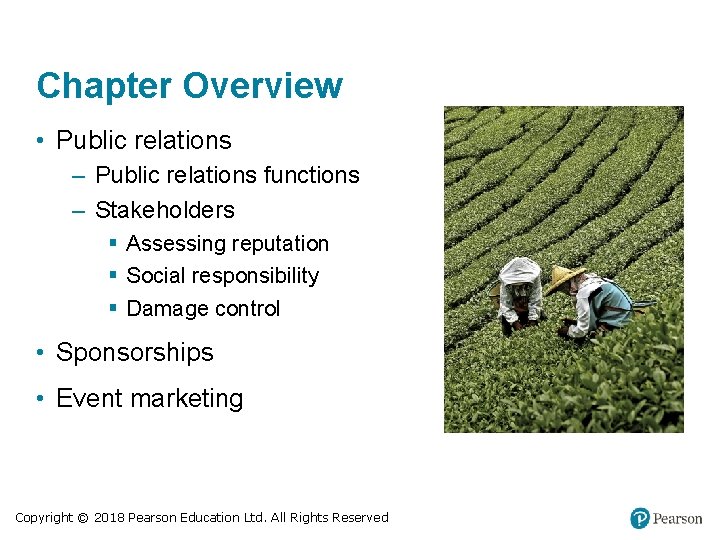 Chapter Overview • Public relations – Public relations functions – Stakeholders § Assessing reputation Chapter Overview • Public relations – Public relations functions – Stakeholders § Assessing reputation