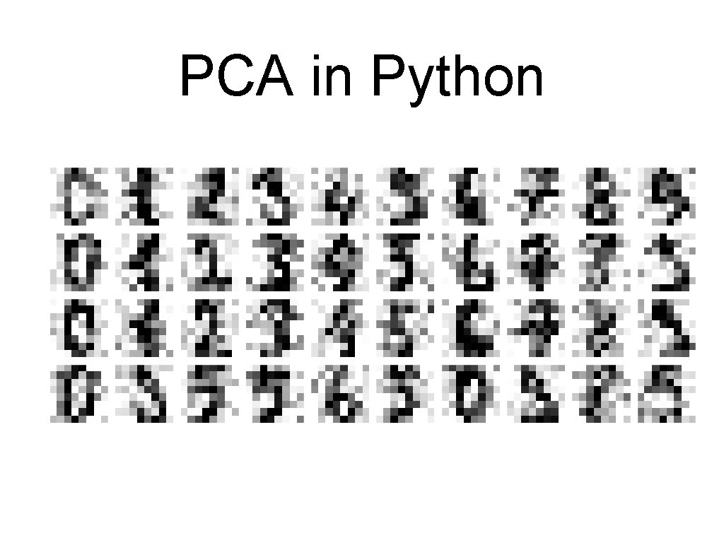 PCA in Python 