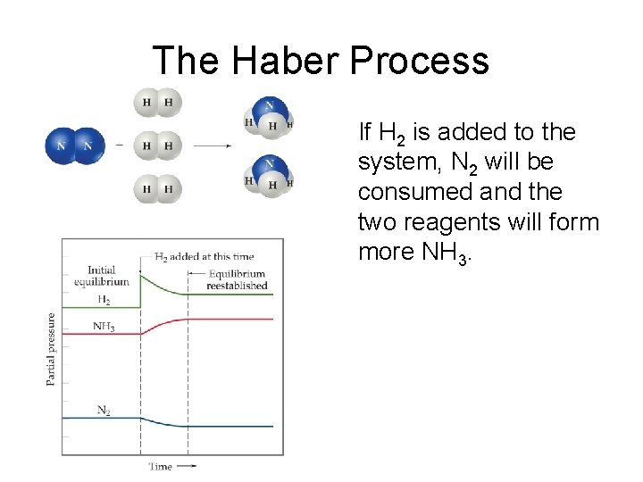 The Haber Process If H 2 is added to the system, N 2 will