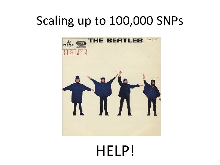 Scaling up to 100, 000 SNPs HELP! Scaling up to 100, 000 SNPs HELP!