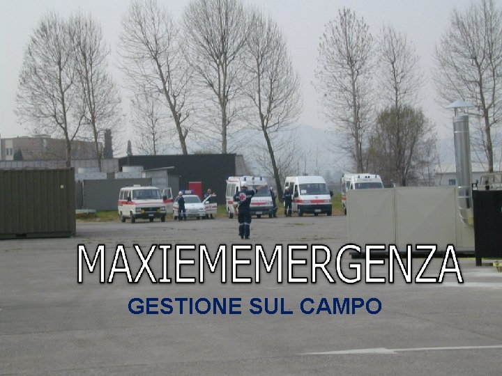 GESTIONE SUL CAMPO 