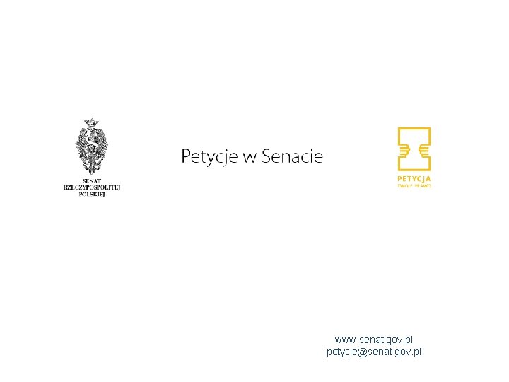 www. senat. gov. pl petycje@senat. gov. pl 