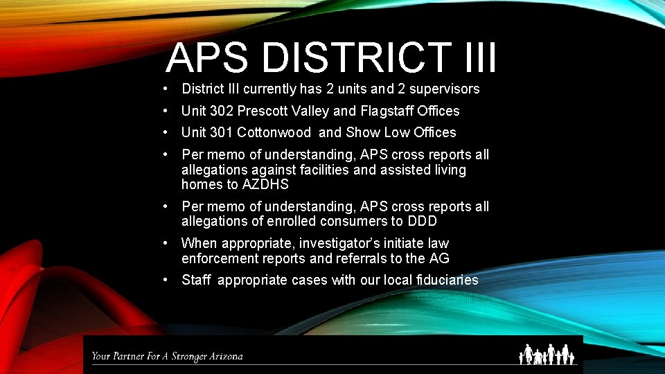 APS DISTRICT III • District III currently has 2 units and 2 supervisors •