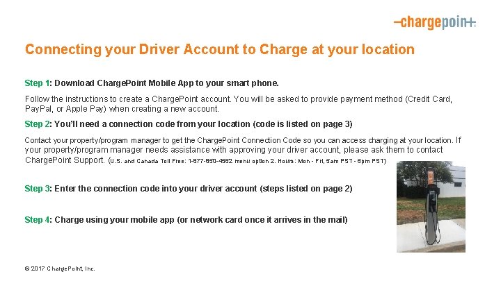 Connecting your Driver Account to Charge at your