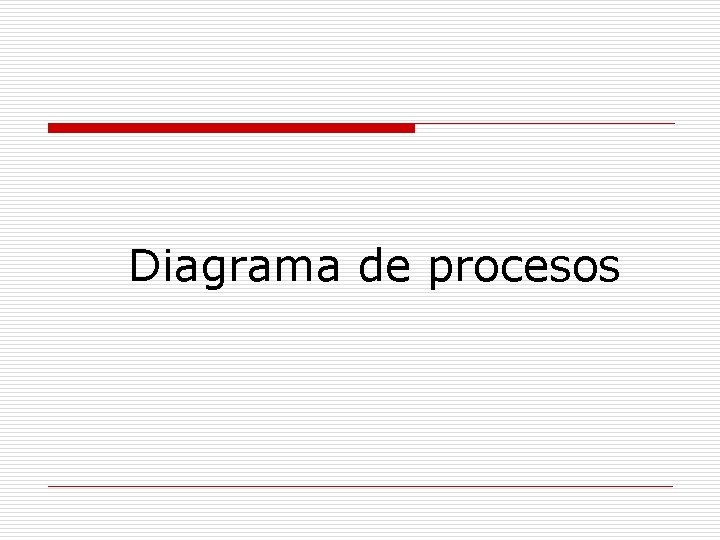 Diagrama de procesos 