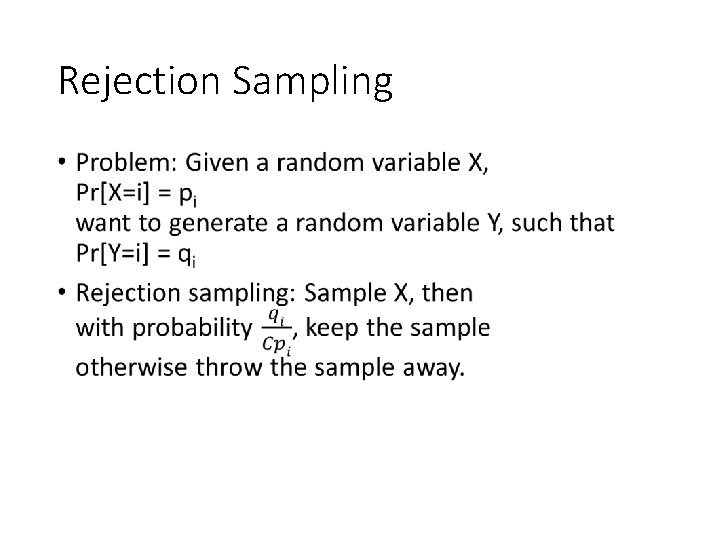 Rejection Sampling • 